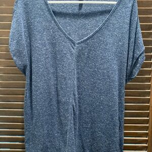 Banana Republic Heathered Blue Short Sleeve Tee